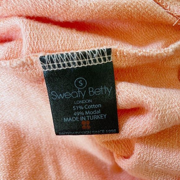Sweaty Betty Peach Coral Pullover Sweatshirt Long Sleeve Small - Picture 6 of 10